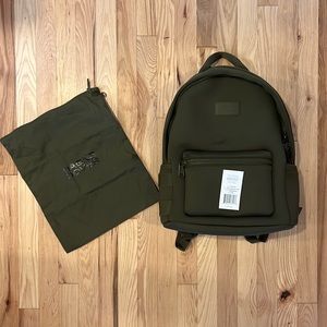 Dagne Dover Dakota Large Backpack Dark Moss Neoprene NWT